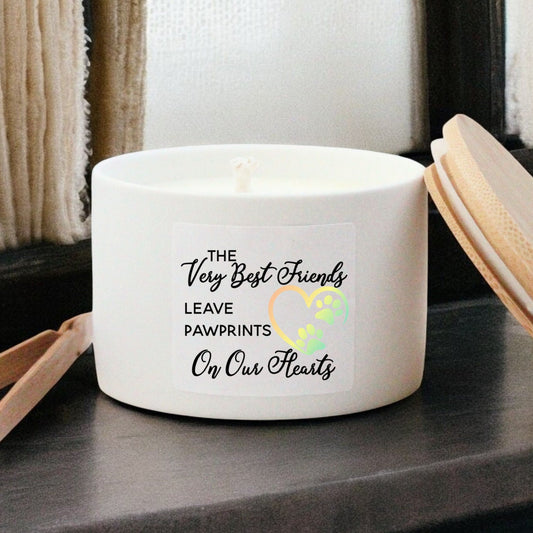 Best Friends Pawprints Candle