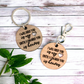 Hold you in my Heart Wood Keychain