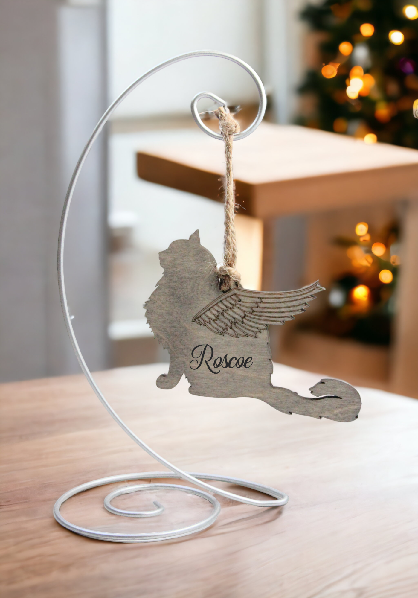 Long Hair Cat Angel Ornament