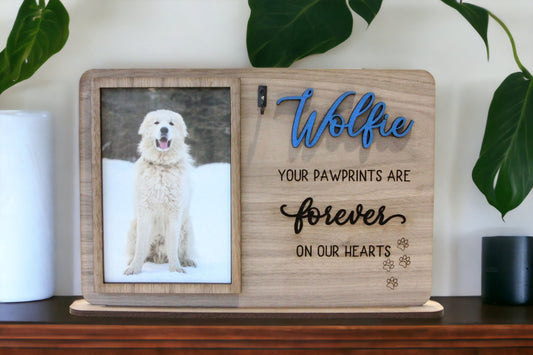 Pawprints on our Hearts Pet Loss Frame