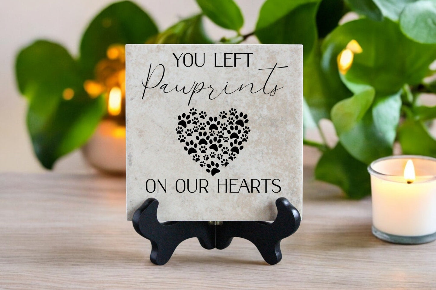 Pawprints on my Heart Memorial Tile